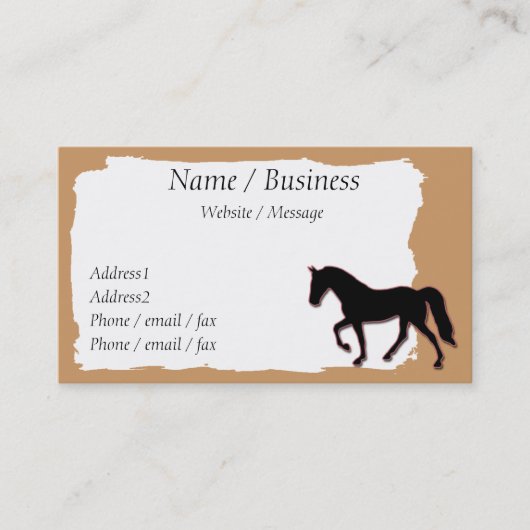 Tennessee Walking Horse Banner Profiel Visitekaartje (Voorkant)