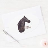 Tennessee Walking Horse Black Ovale Sticker (Envelop)