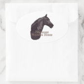 Tennessee Walking Horse Black Ovale Sticker (Tas)