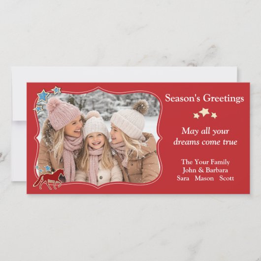 Tennessee Walking Horse Feestelijke Kerstgroet Feestdagenkaart (Voorkant)