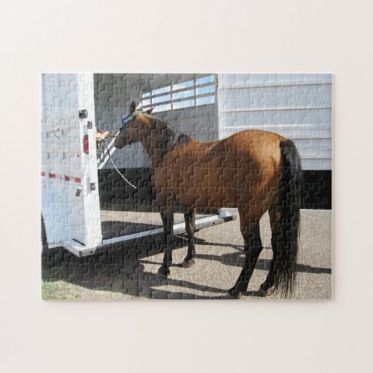 Tennessee Walking Horse & Horse Trailer Legpuzzel (Horizontaal)