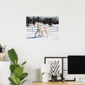 Tennessee Walking Horse in Snow Poster (Thuiskantoor)