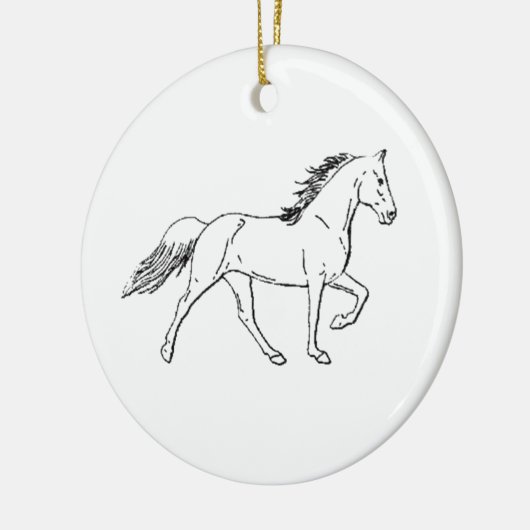 Tennessee Walking Horse Keramisch Ornament (Links)
