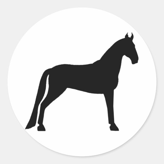 Tennessee Walking Horse Ronde Sticker (Voorkant)