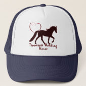 Tennessee Walking Horse Silhouette Heart Trucker Pet (Voorkant)