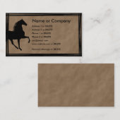 Tennessee Walking Horse Silhouette profiel Visitekaartje (Voorkant / Achterkant)