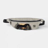 Tennessee Walking Horse Silhouette Sunset Forest Heuptasje (Voorkant)