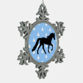 Tennessee Walking Horse Witte kerstbomen Tin Sneeuwvlok Ornament (Links)