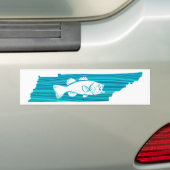 Tennessee Wave Vissen Bumpersticker (Op auto)