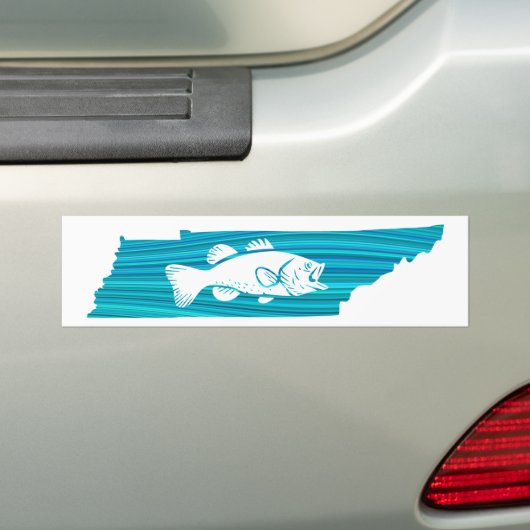Tennessee Wave Vissen Bumpersticker (Op auto)