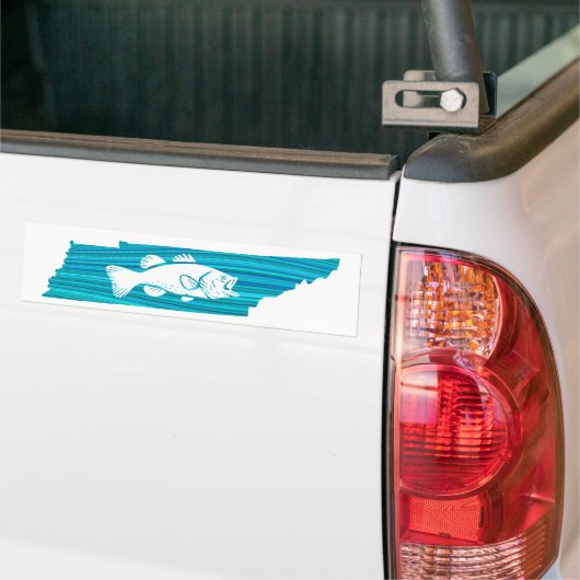 Tennessee Wave Vissen Bumpersticker (Op Truck)