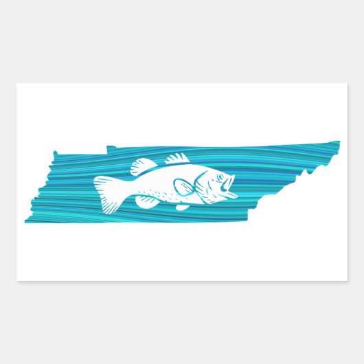 Tennessee Wave Vist Rechthoekige Sticker (Voorkant)