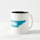 Tennessee Wave Vist Tweekleurige Koffiemok (Voorkant rechts)