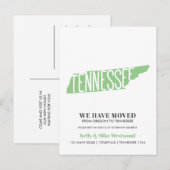 TENNESSEE We hebben het nieuwe adres New Home Post Briefkaart (Voorkant / Achterkant)