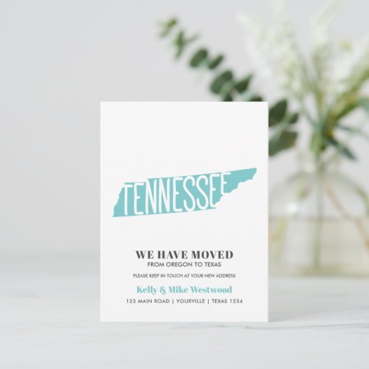 TENNESSEE We hebben het nieuwe adres Nieuw startpu Briefkaart (Staand voorkant)