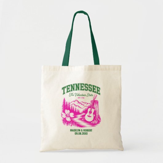 Tennessee Wedding Welcome Bag, State Love Tote Bag (Voorkant)