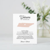 TENNESSEE Welkome Letter-reisroute ELKE KLEUR (Staand voorkant)