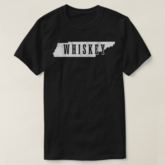 Tennessee Whiskey State Map Bourbon Whisky  T-shirt (Design voorkant)