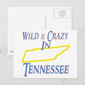 Tennessee - Wild en Crazy Briefkaart (Voorkant / Achterkant)