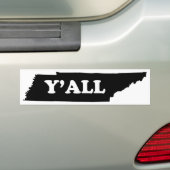 Tennessee Yall Bumpersticker (Op auto)