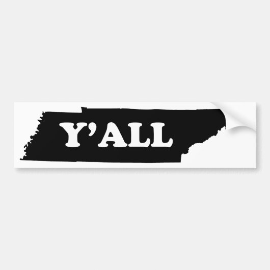 Tennessee Yall Bumpersticker (Voorkant)