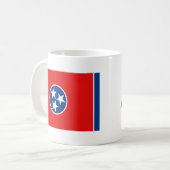 Tennesseean Flag + Map Mok (Voorkant links)