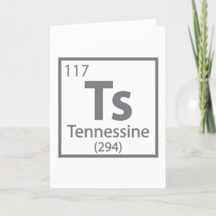Tennessine - Tennessee Science Periodic Table Feestdagen Kaart