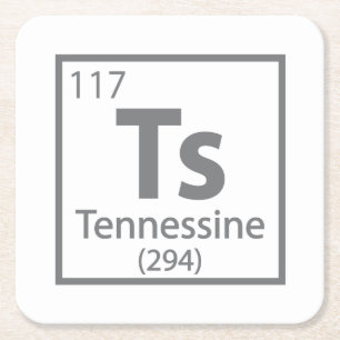 Tennessine - Tennessee Science Periodic Table Kartonnen Onderzetters
