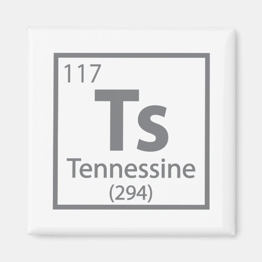 Tennessine - Tennessee Science Periodic Table Magneet (Voorkant)