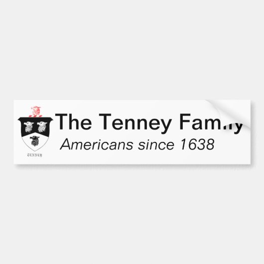 Tenney Family Bumpersticker (Voorkant)