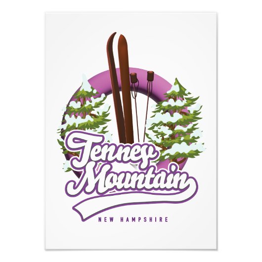 Tenney Mounnew hampshire ski logo Foto Afdruk (Voorkant)