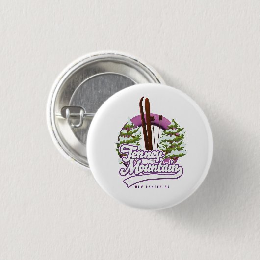 Tenney Mounnew hampshire ski logo Ronde Button 3,2 Cm (Voorkant /achterkant)