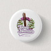 Tenney Mounnew hampshire ski logo Ronde Button 3,2 Cm (Voorkant)