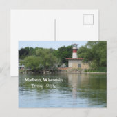 Tenney Park, Madison Wisconsin vuurtoren Briefkaart (Voorkant / Achterkant)