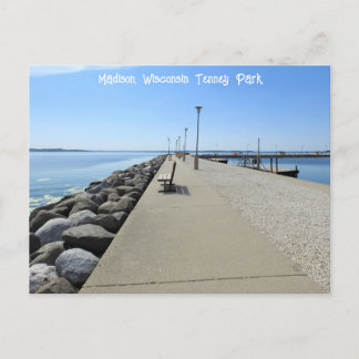 Tenney Park wandelpad in Madison, Wisconsin Briefkaart