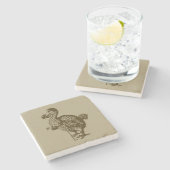 Tenniel's Dodo Marble Stone Onderzetter (Zijkant)