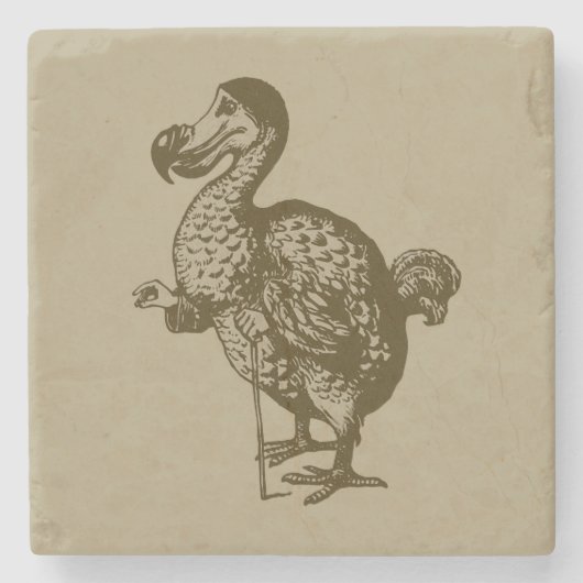 Tenniel's Dodo Marble Stone Onderzetter (Voorkant)