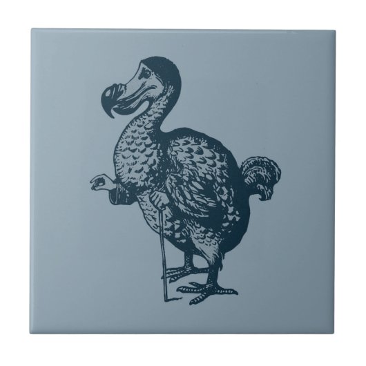 Tenniel's Dodo Small (4,25" x 4,25") keramische Te Tegeltje (Voorkant)