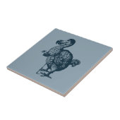Tenniel's Dodo Small (4,25" x 4,25") keramische Te Tegeltje (Zijkant)