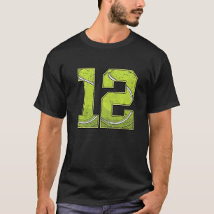 Tennis 12e verjaardag, jongen meisje van twaalf ja t-shirt