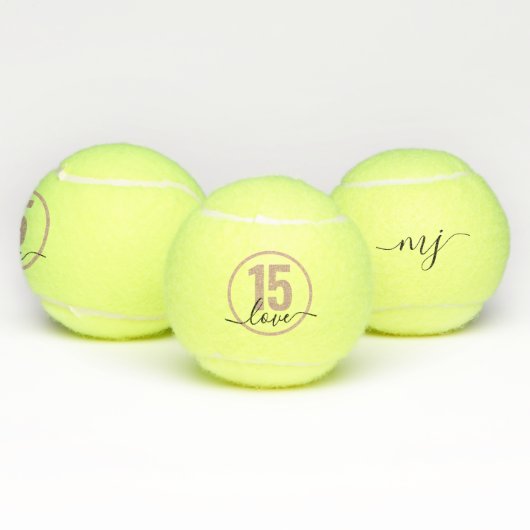 Tennis 15e verjaardag gepersonaliseerd tennisballen (Multi)