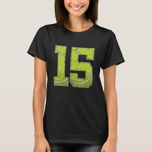 Tennis 15th Birthday Boy Girl 15 Years old T-shirt (Voorkant)