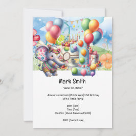 Tennis 1e verjaardag kaart