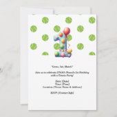 Tennis 1e verjaardag uitnodiging (Voorkant)