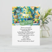 Tennis 1e verjaardag voor jongen kaart (Staand voorkant)