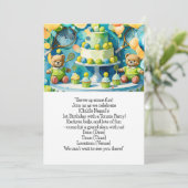 Tennis 1e verjaardag voor jongen kaart (Staand voorkant)