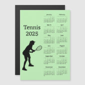 Tennis 2025 Kalender Magnetische Kaart (Voorkant / Achterkant)