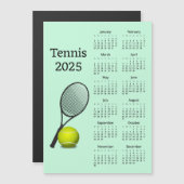Tennis 2025 Kalender Magnetische Kaart (Voorkant / Achterkant)
