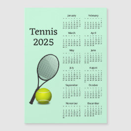 Tennis 2025 Kalender Magnetische Kaart