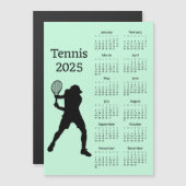 Tennis 2025 Kalender Magnetische Kaart (Voorkant / Achterkant)